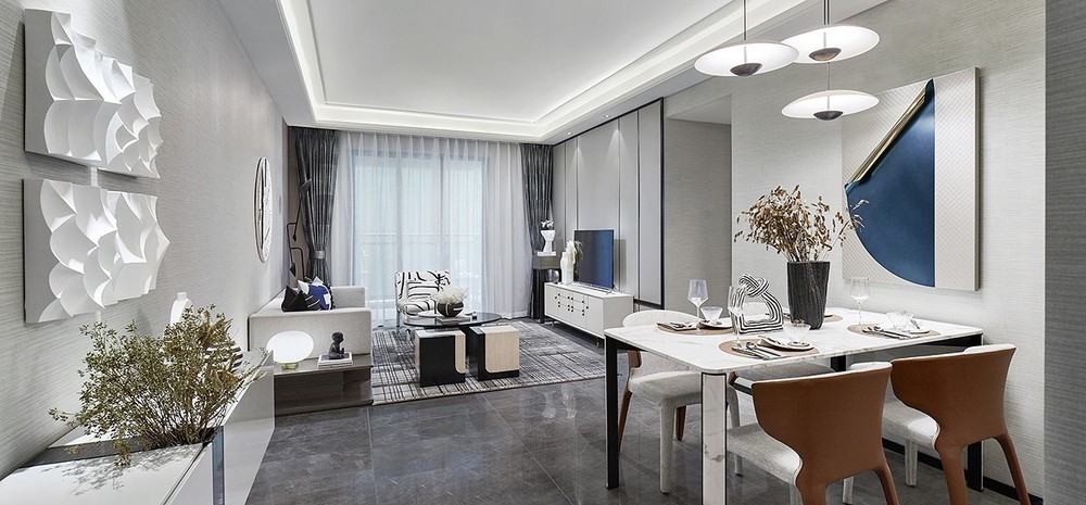 现代简约风格室内家装案例效果图-餐厅 现代简约风格室内家装案例效果图-餐厅