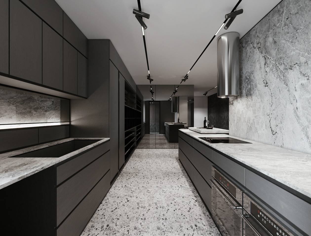 佛山装修公司美式轻奢风格室内装修效果图-厨房 佛山装修公司美式轻奢风格室内装修效果图-厨房