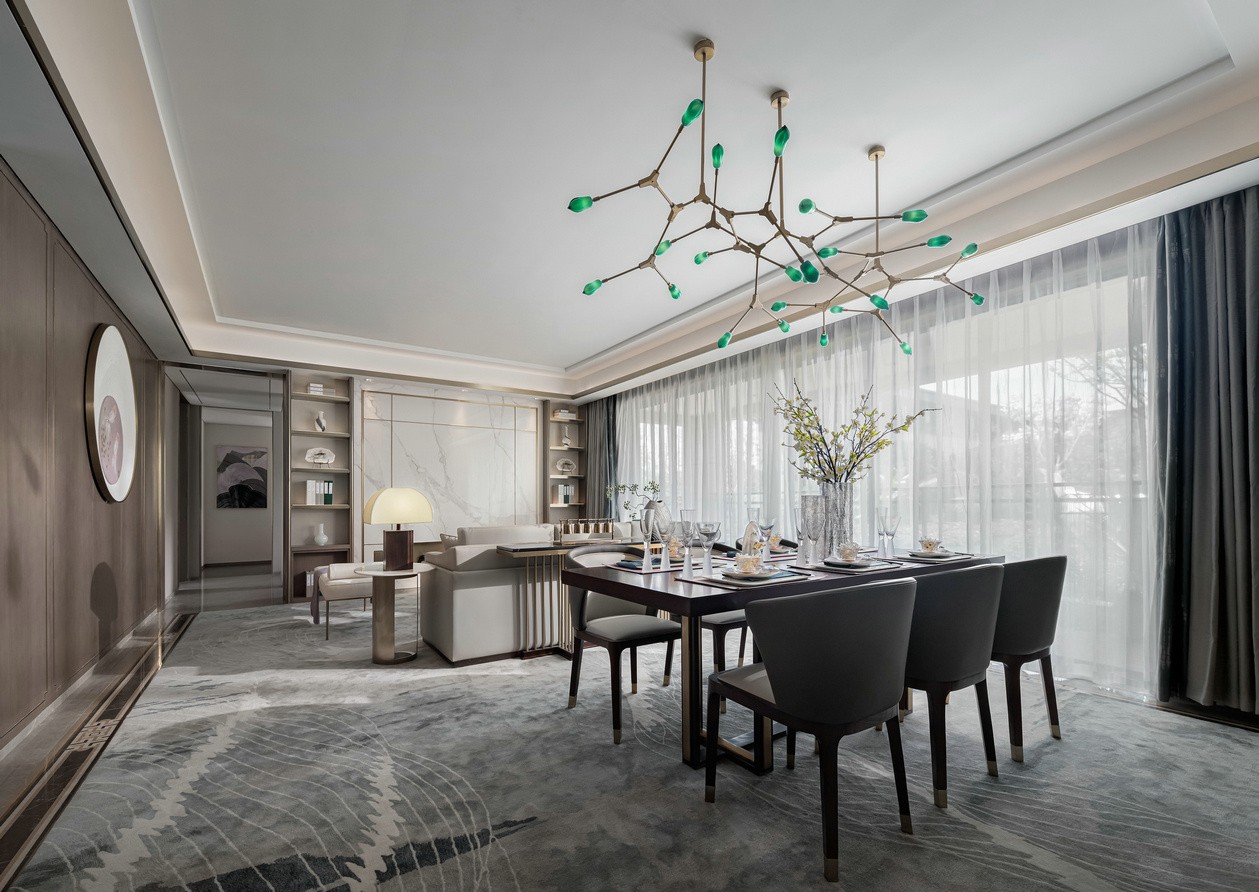 新中式风格室内家装案例效果图-餐厅 新中式风格室内家装案例效果图-餐厅