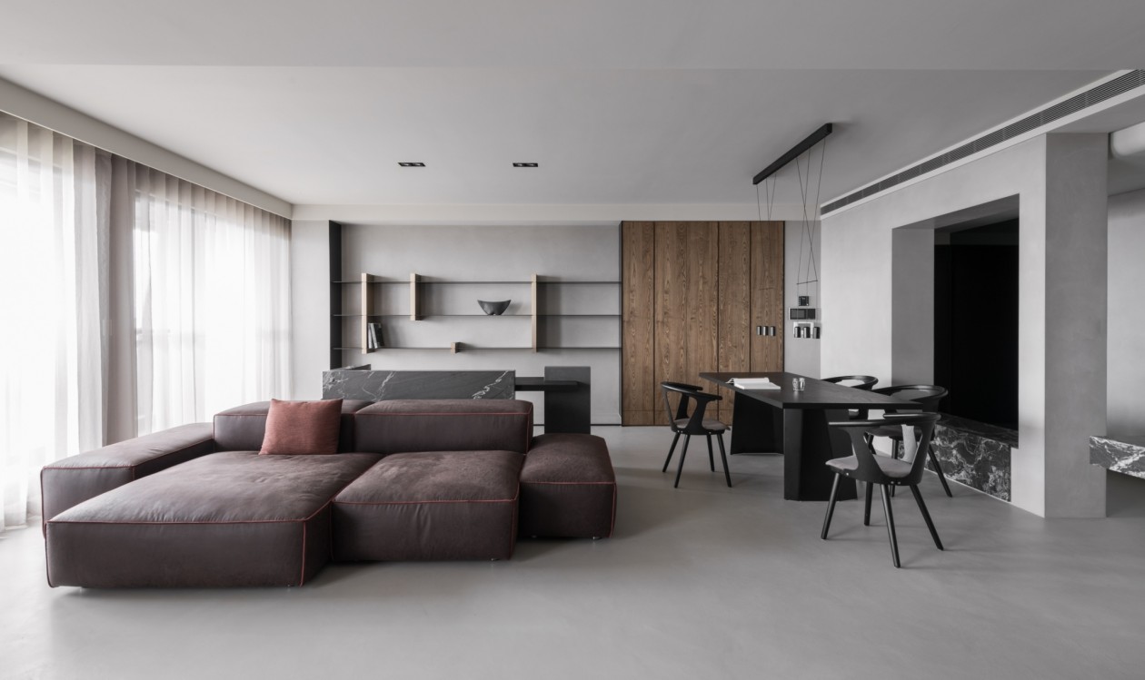 现代极简风格室内设计家装案例-客餐厅 现代极简风格室内设计家装案例-客餐厅