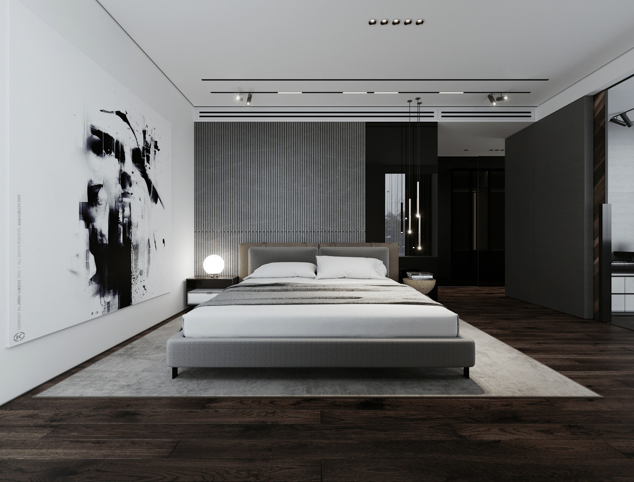 佛山装修公司美式轻奢风格室内装修效果图-卧室 佛山装修公司美式轻奢风格室内装修效果图-卧室