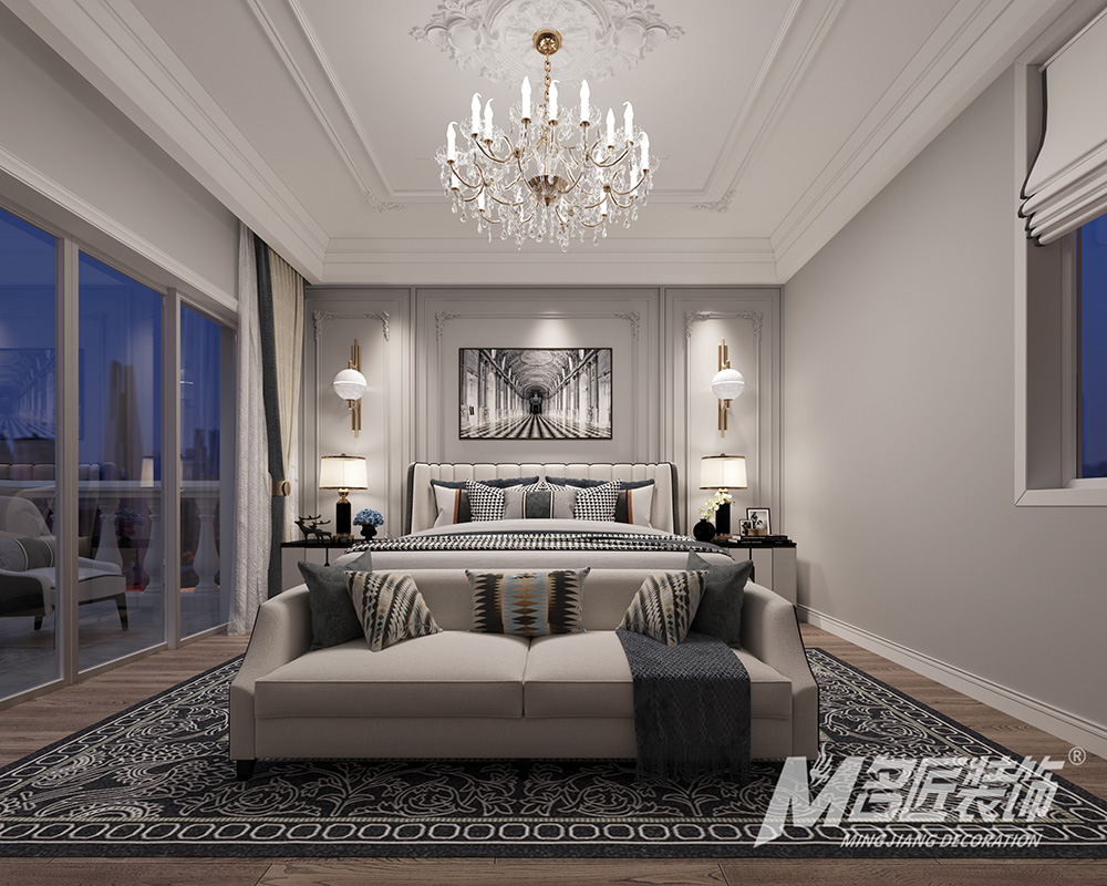 别墅装修设计美式轻奢风格-主卧 别墅装修设计美式轻奢风格-主卧