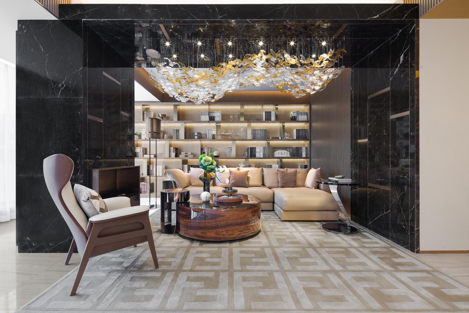 欧式轻奢风格室内设计家装案例-客厅 欧式轻奢风格室内设计家装案例-客厅