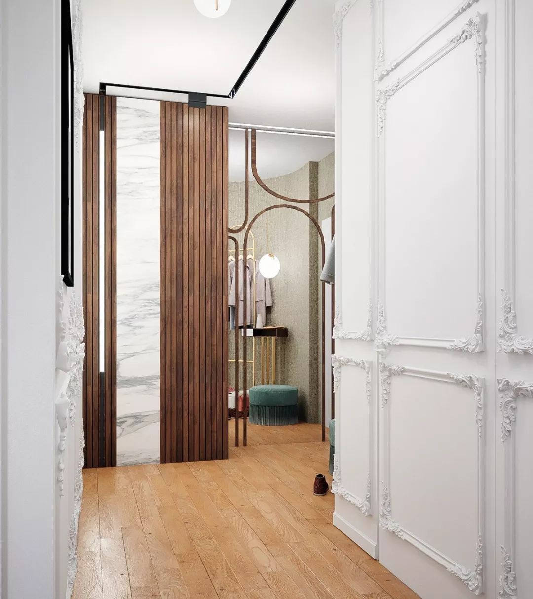 简欧现代混搭风格家装设计室内装修效果图-衣帽间 简欧现代混搭风格家装设计室内装修效果图-衣帽间